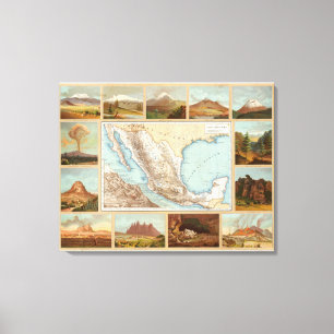 Toile Topographie du Mexique