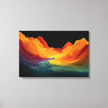 Topographie Vive | Paysage Surréaliste (61 x 40 cm