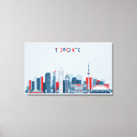 Toronto, Canada | Skyline rouge, blanc et bleu