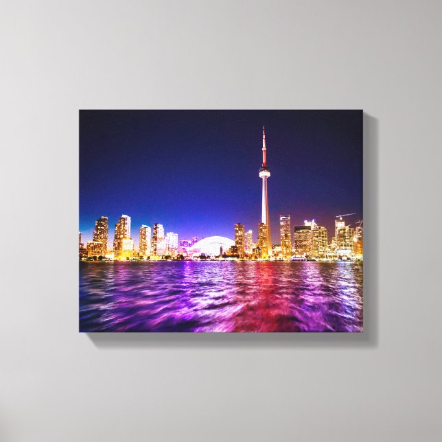 Toile Toronto Skyline la nuit (Recto)