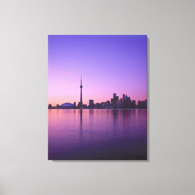 Toile Toronto Skyline la nuit, Ontario, Canada (Recto)