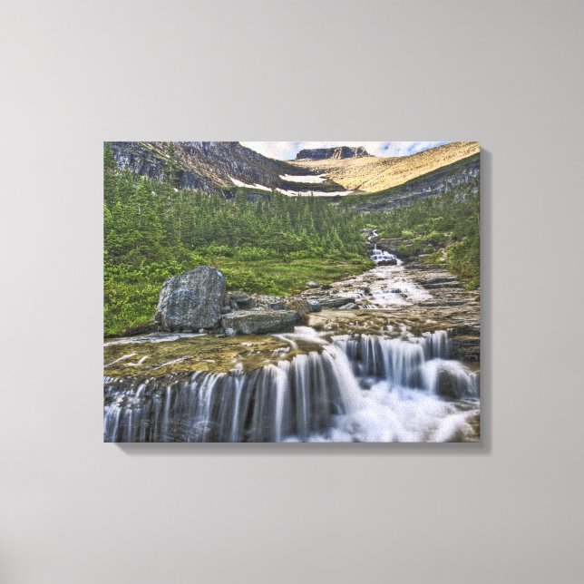Toile Torrent en cascade, Parc national de Glacier, (Recto)