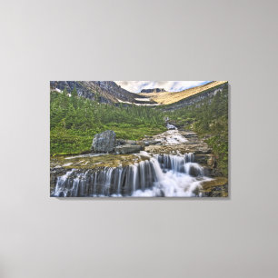 Toile Torrent en cascade, Parc national de Glacier,