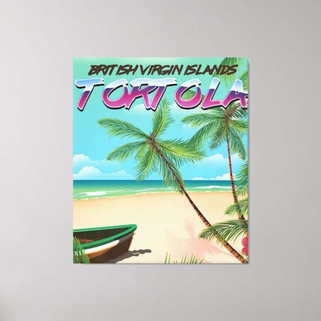 Toile Tortola affiche de voyage des îles vierges britann (Recto)