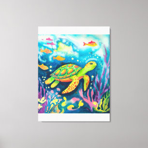 Toile Tortue à peinture