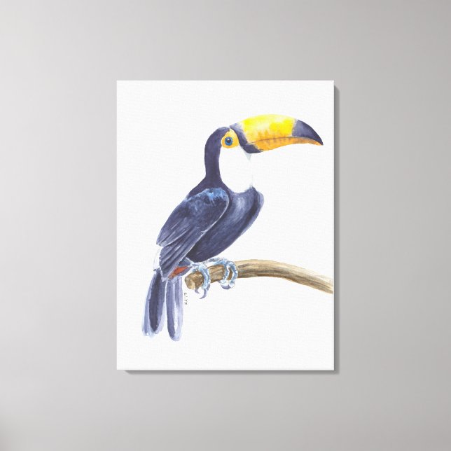 Toile Toucan, oiseau tropical (Recto)