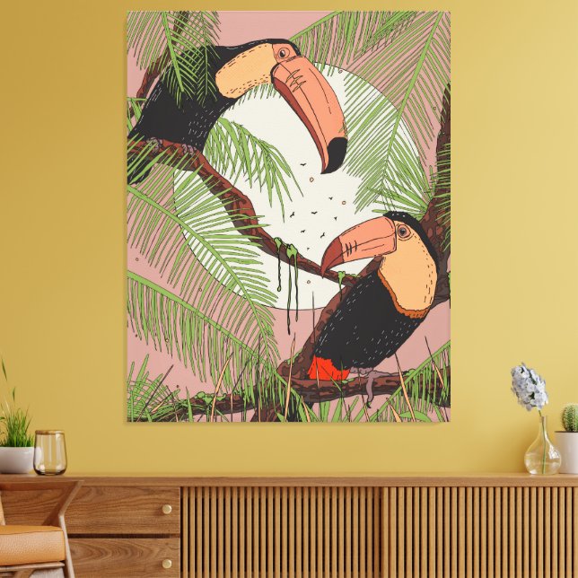 Toile Toucans Vintage (Insitu(Salon))