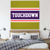 TOUCHDOWN Violet Rouge Blanc Olive Rayures de Cour