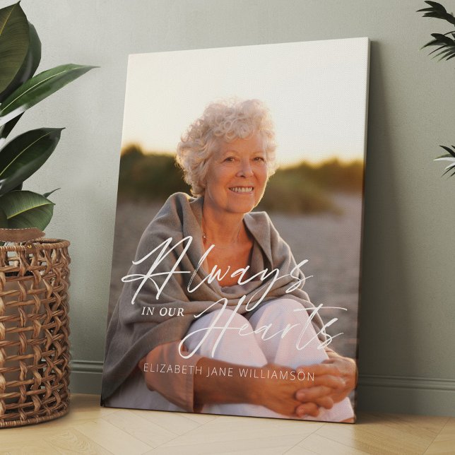 Toile Toujours dans nos coeurs Photo Memorial Keepsaké (Créateur téléchargé)
