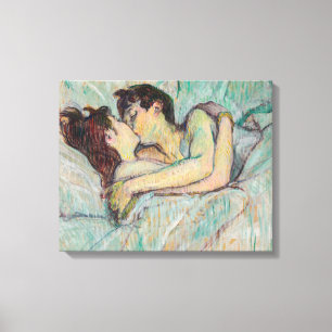 Toile Toulouse-Lautrec - Au lit, le baiser