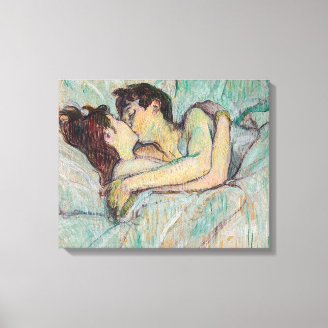 Toile Toulouse-Lautrec - Au lit, le baiser (Recto)