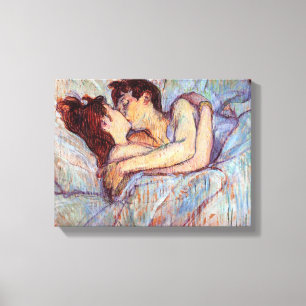 Toile Toulouse Lautrec - En Lit Les Amoureux Lesbiens Ba