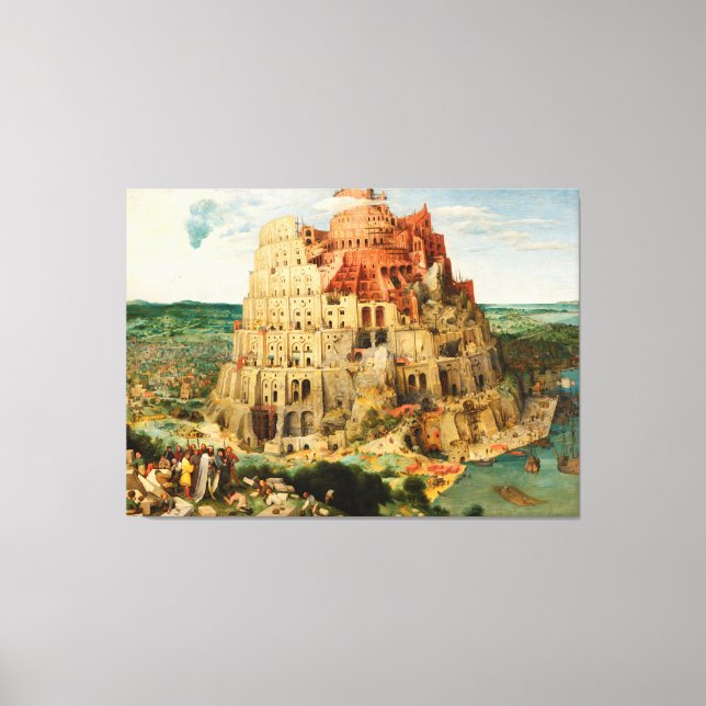 Toile Tour de Babel par Peter Bruegel l'Ancien (Recto)