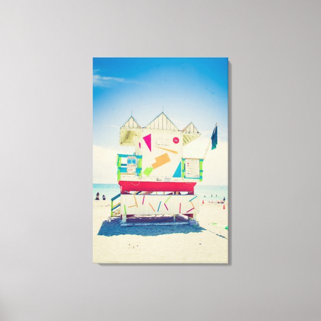 Toile Tour de garde | South Beach, Miami (Recto)