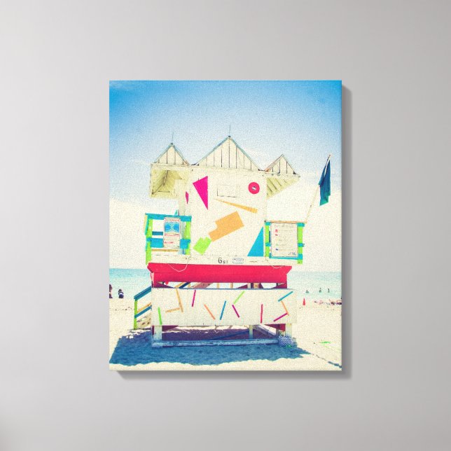 Toile Tour de garde | South Beach, Miami (Recto)