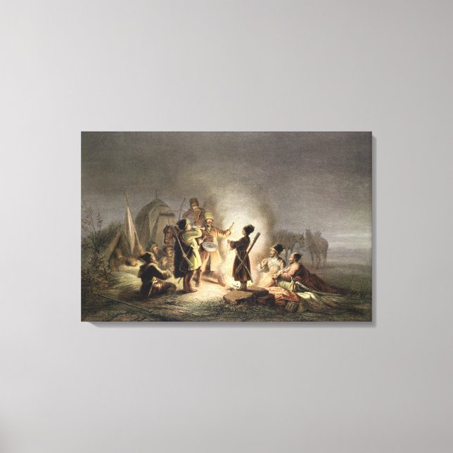 Toile Tour du feu de camp (litho couleur) (Recto)