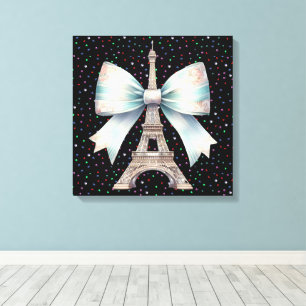 Toile Tour Eiffel avec oreiller à lancer de cou