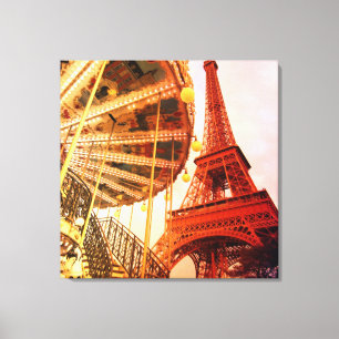 Toile Tour Eiffel et Carrousel