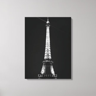 Toile Tour Eiffel Noir & Blanc à Paris Nuit