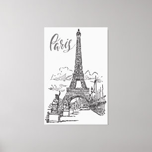 Toile Tour Eiffel Paris France