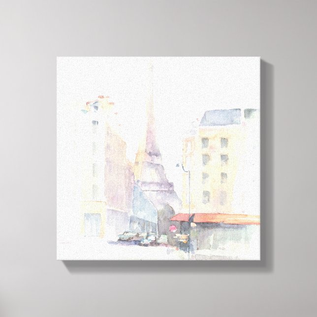 Toile Tour Eiffel | Paris Watercolor (Recto)