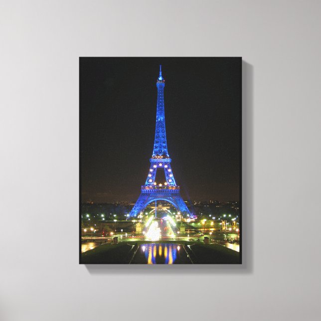 Toile Tour Eiffel pittoresque de nuit (Recto)