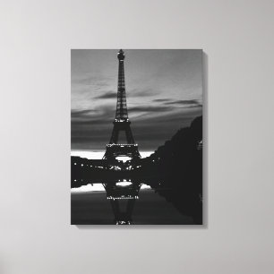 Toile Tour Eiffel réflexion Vintage France Paris