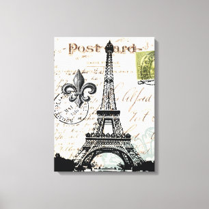 Toile Tour Eiffel vintage