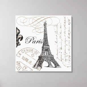 Toile Tour Eiffel vintage Paris