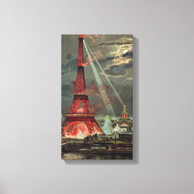 Toile Tour Eiffel vintage Paris France (Recto)