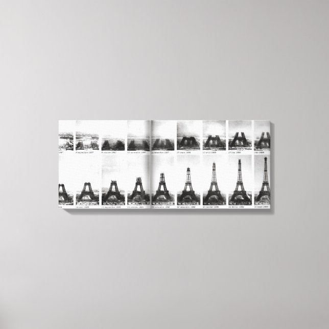 Toile Tour Eiffel vintage photo Paris (Recto)