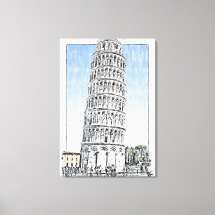 Toile Tour penchée de Pise