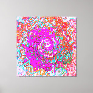 Toile Tourbillon abstrait rétro violet et orange