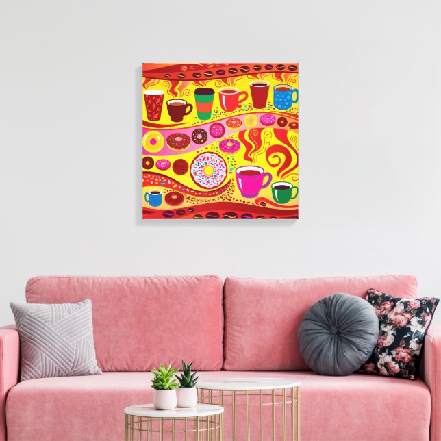 Toile Tourbillon de café et montée de sucre (Insitu(Salon))