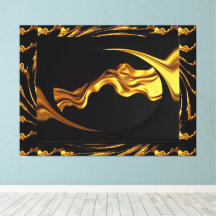 Tourbillon Opulent Liquide Or et Noir Art Monochro