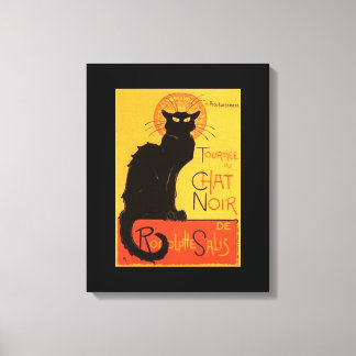 Toile Tournée du Conversation Noir, Steinlen Chat noir V