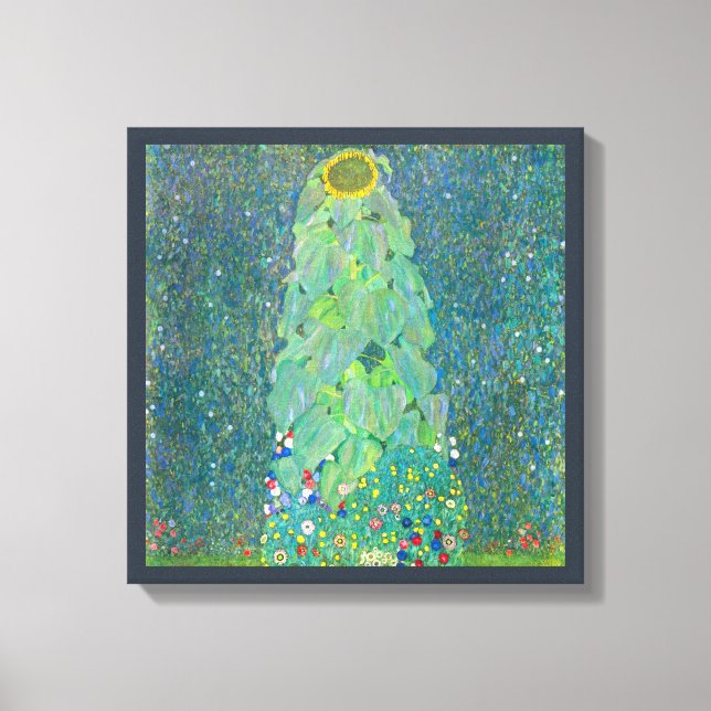 Toile Tournesol de Klimt, Fleurs Vintages Art Nouveau (Recto)