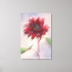 Toile Tournesol hybride soufflant dans le vent