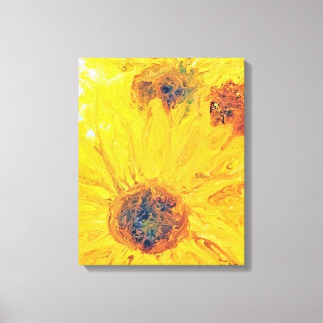 Toile Tournesols Abstraits, Tournesol, fleurs, tournesol (Recto)