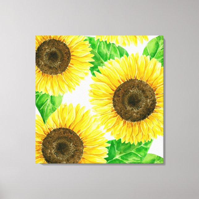 Toile Tournesols aquarelle (Recto)