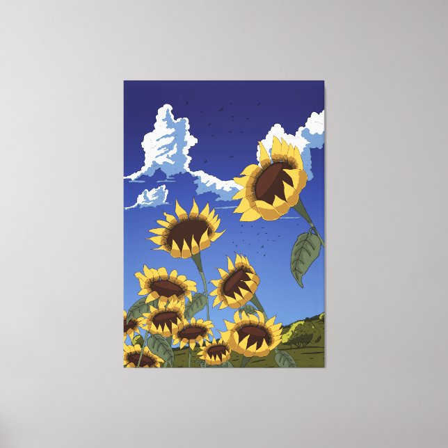 Toile Tournesols en été (Recto)