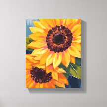 Tournesols jaunes | Peinture florale à l'aquarelle
