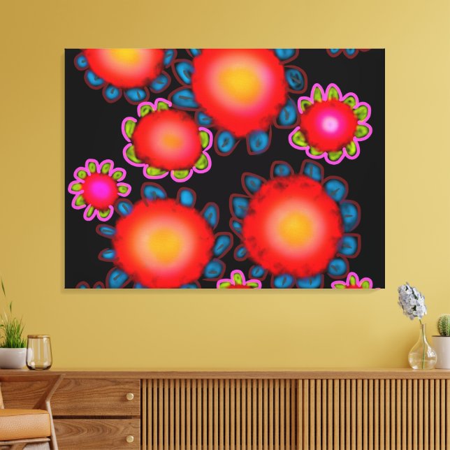 Toile Tournesols rouges  (Insitu(Salon))