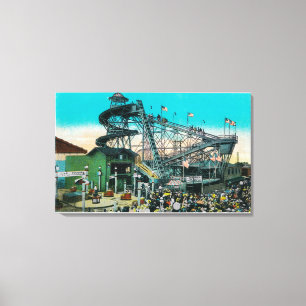 Toile Tours d'amusement chez le Pike, Long Beach