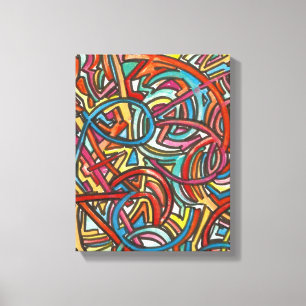 Toile Tous Les Chemins Terminent Trois-Abstraits Art Pei