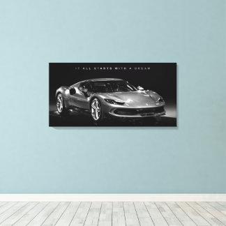 Toile Tout Commence Par Un Rêve | Voiture de Luxe Motiva