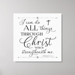 Toile Tout par Christ - Philippiens 4:13