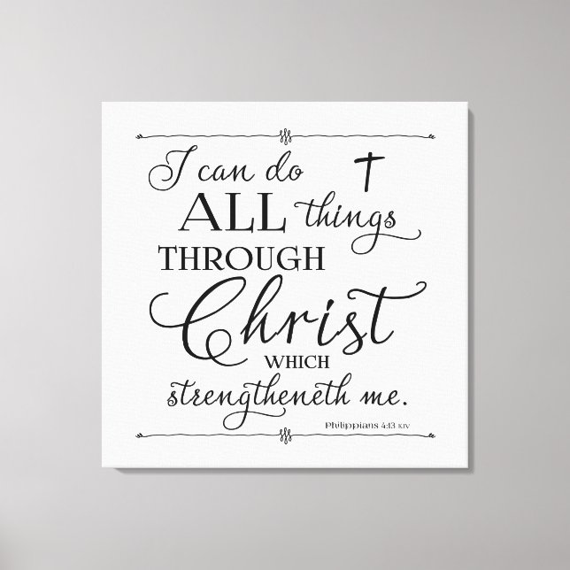 Toile Tout par Christ - Philippiens 4:13 (Recto)