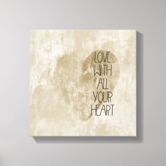Toile Tout ton coeur Gold (Recto)