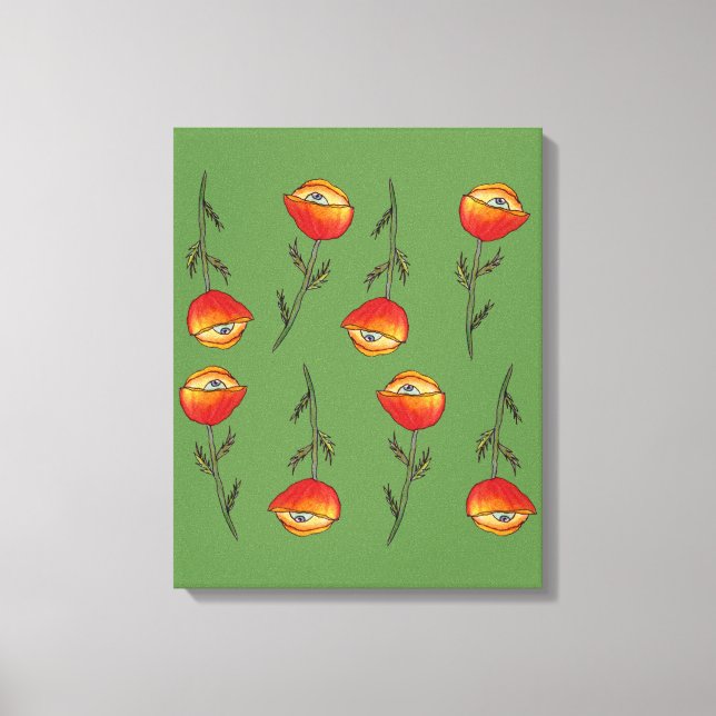 Toile Toutes les images de fleurs de coquelicot (Recto)